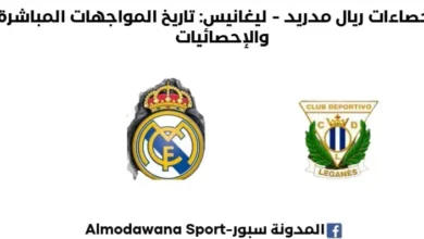 إحصاءات ريال مدريد - ليغانيس