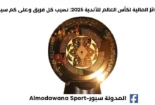 الجوائز المالية لكأس العالم للأندية 2025: نصيب كل فريق كم سيحصل الفائز بكأس العالم للأندية
