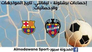 إحصاءات برشلونة - ليفانتي ميسي هو هداف تاريخ مواجهات برشلونة