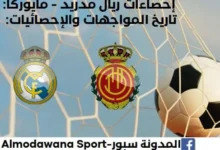 إحصاءات ريال مدريد - مايوركا وتاريخ مواجهات ريال مدريد ومايوركا