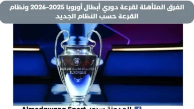 الفرق المشاركة في قرعة دوري أبطال أوروبا 2025-2026 حسب تصنيف ونظام قرعة دور المجموعة لدوري أبطال أوروبا بالنظام الجديد.