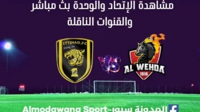 الإتحاد والوحدة بث مباشر الإتحاد والوحدة وما القنوات الناقلة