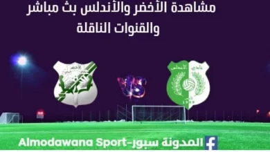 مشاهدة مباراة الأخضر والأندلس بث مباشر الأخضر والأندلس