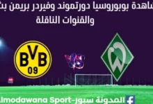 مشاهدة بوروسيا دورتموند وفيردر بريمن بث مباشر بوروسيا دورتموند وفيردر بريمن