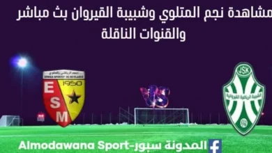 مشاهدة نجم المتلوي وشبيبة القيروان بث مباشر نجم المتلوي وشبيبة القيروان
