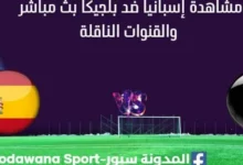 مشاهدة إسبانيا ضد بلجيكا بث مباشر