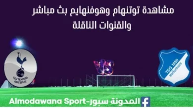 مشاهدة توتنهام وهوفنهايم بث مباشر